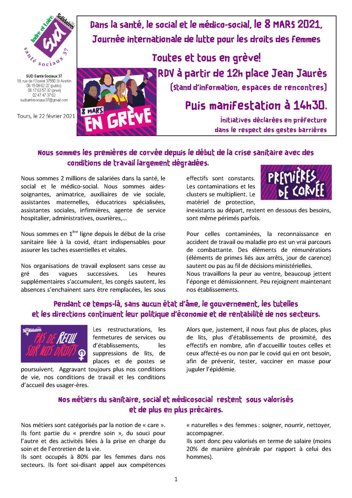 Grève générale dans le médico-social : Des revendications salariales et de conditions de travail