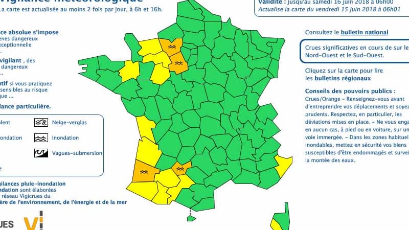 Titre : Quatre Départements du Sud-Ouest en Préavis Orange pour Orages et Inondations