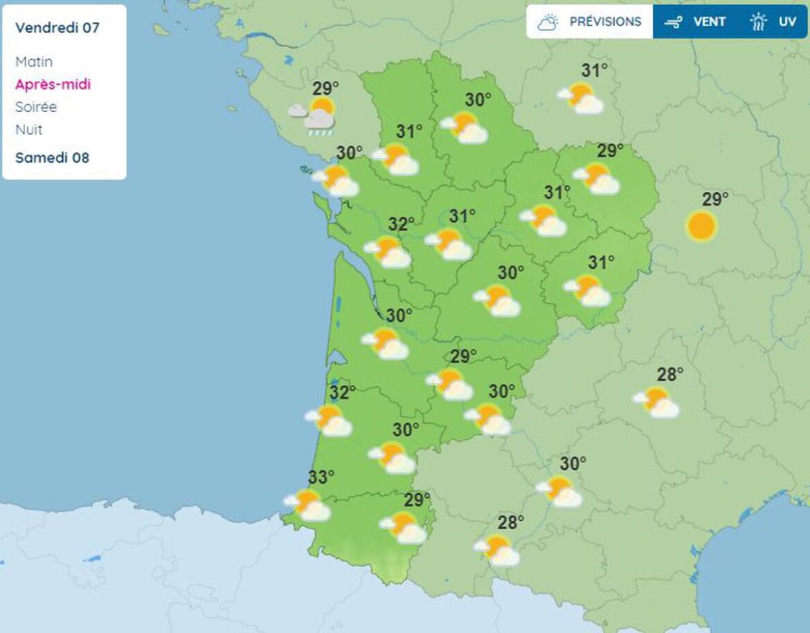 Températures élevées au programme dans le Sud-Ouest cette semaine