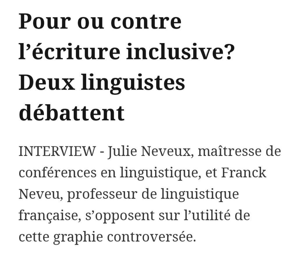 Débat sur l’écriture inclusive : un enjeu linguistique et sociétal